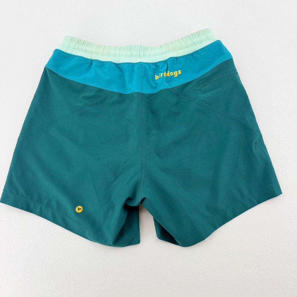 Birddogs Gym Shorts Mens Small Teal Blue Lined Athletic Excellent